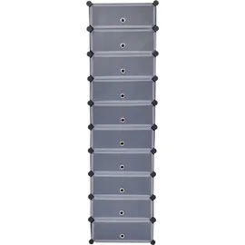 vidaXL Schuh-Organizer 10 Fächer 244920 1-tlg. schwarz