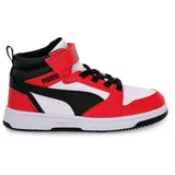 Puma Rebound V6 Mid AC+ Ps Sneaker, Puma White Puma Black for All Time Red,