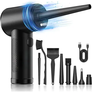 Strex Elektrische Staubgebläse Druckluftspray - Wiederaufladbar 6000mAh - 51.000 RPM - Air Duster Kabelloser - Druckluft - Schwarz