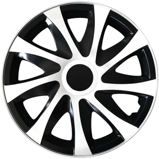 RADKAPPEN-KÖNIG 1STÜCK EINZELN 16 Zoll 16" RKK04 Schwarz-Weiss Radkappe Radzierblende