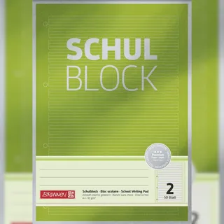 Brunnen Schreibblock Premium DIN A4 liniert Lineatur 2. Schuljahr, 1 St.