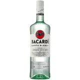 BACARDÍ Carta Blanca White Rum, 37,5% Vol., 150 cl/1.5 L, der legendäre weiße Karibik-Rum aus dem Hause BACARDÍ, perfekt für Cocktails