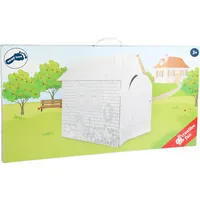 small foot gmbh & co. kg Spielhaus Häuschen aus Bastelkarton zum Bemalen Höhe 88cm
