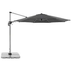 DOPPLER Sonnenschirm »Active«, ØxH: 366 x 260cm, Sonnenschutzfaktor: 50+ - grau