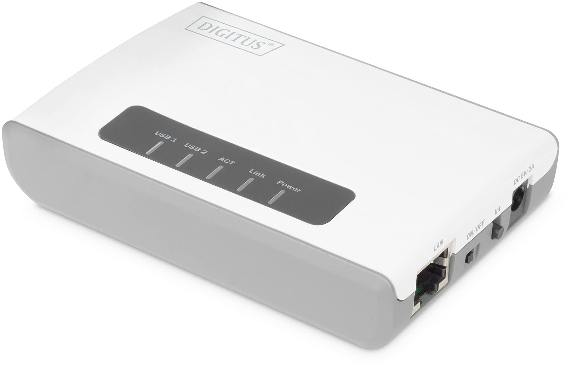 DIGITUS Wireless 300N Multifunction Network Server 2-Port, USB2.0, Network USB Hub, Print Server