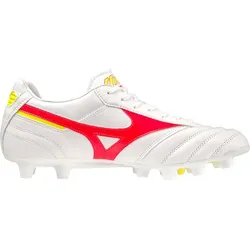 MIZUNO Herren Fussball-Rasenschuhe MORELIA II, White/FCoral2/Bolt2, 46