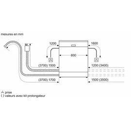 Bosch Serie 2 SMS2HTI02E Geschirrspüler (freistehend, 600 mm breit, Silber)