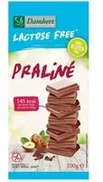 Damhert Lactose Free Tablette de chocolat praliné sans gluten Chocolat 100 g