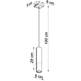 Sollux Pendelleuchte Loopez 1 schwarz/Kupfer