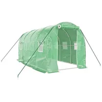 vidaXL Gewächshaus Stahl Grün HKP 8 mm 8 m2