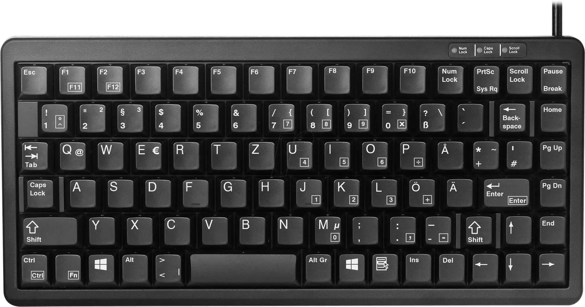 Preisvergleich Produktbild G84-4100LCADE-2 - Tastatur, USB, schwarz, kompakt