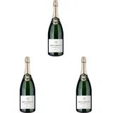 Brut Dargent - Chardonnay Sekt Brut Magnum, Qualitativ hochwertiger Chardonnay trocken Sekt aus Frankreich, Methode Traditionnelle (1 x 1.5 l) (Packung mit 3)