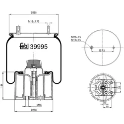 FEBI BILSTEIN Federbalg, Luftfederung 39995 0542943230,1251689