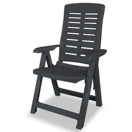 vidaXL Verstellbare Gartenstühle 60 x 61 x 108 cm anthrazit 2 St. 43897