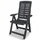 vidaXL Verstellbare Gartenstühle 60 x 61 x 108 cm anthrazit 2 St. 43897