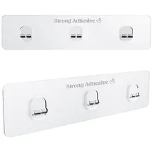 kincmax 2er-Pack Klebehaken Transparent für Duschablagen, Küchenregale, Bad und Wand - Starke Durchsichtige Haken Selbstklebend Ohne Bohren - Ersatzhaken Duschablage