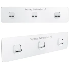 kincmax 2er-Pack Klebehaken Transparent für Duschablagen, Küchenregale, Bad und Wand - Starke Durchsichtige Haken Selbstklebend Ohne Bohren - Ersatzhaken Duschablage