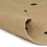 vidaXL Teppich Handgefertigt Jute mit Punktmuster 150 cm