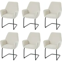 MCW Freischwinger G67 Polyester creme-beige 6er Set