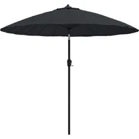 VidaXL Sonnenschirm mit Aluminium-Mast 270 cm Schwarz