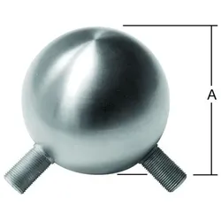 Gelenkkugel Edelstahl (V2A), ø55mm, zur Verbindung von Handläufen
