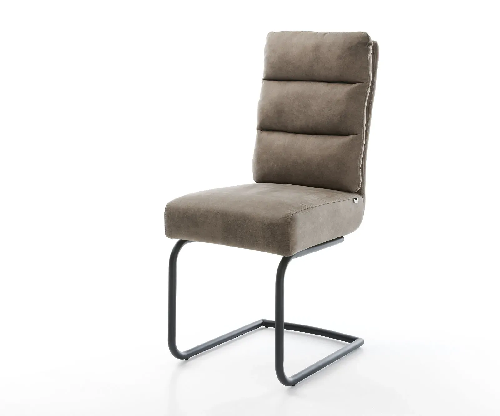 DELIFE Cantilever Pela-Flex taupe vintage cantilever rond noir ressorts ensachés, Chaises de salle à manger