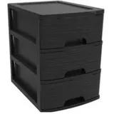 Eda Schubladenbox STONE 3-tlg. schwarz