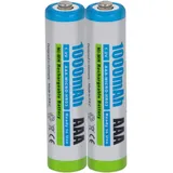 Akku kompatibel mit T-Com AAA - NI-MH 1000mAh - 2 Stück - für T-Sinus 411, Trio Sinus A300, Siemens Gigaset S67H, Motorola MOTOLIVN, AEG Frame 400