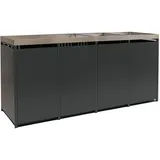 MCW Mülltonnenbox O67-PK-4 260 x 125 x 84 cm schwarz