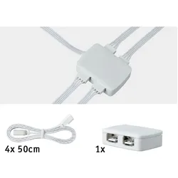 YourLED Junction-Box  4-fach Verteilung 30x45mm max. 60W Weiß