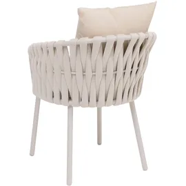 Mendler HWC-P89 Gartensessel 56 x 71 x 71 cm creme 2 St.
