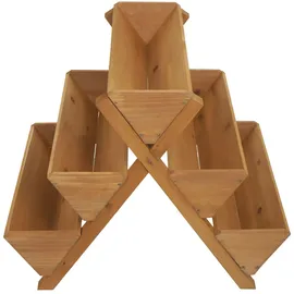 Mendler Pflanztreppe HWC-O15 56 x 56 x 70 cm Braun