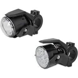 Set: Zusatzscheinwerfer LED S3 einzeln mit E-Zulassung + Zusatzscheinwerfer Halogen S2 Lumitecs einzeln mit E-Zulassung
