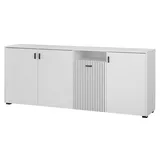 INOSIGN Sideboard »Hudson«, in moderner Trendfarbe, Griffe aus Metall (Schwarz), Breite 200 cm, B: H: 80