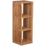 bene living Teakregal 3 Fächer 120 x 40 x 40 cm Braun