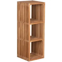 bene living Teakregal 3 Fächer 120 x 40 x 40 cm Braun