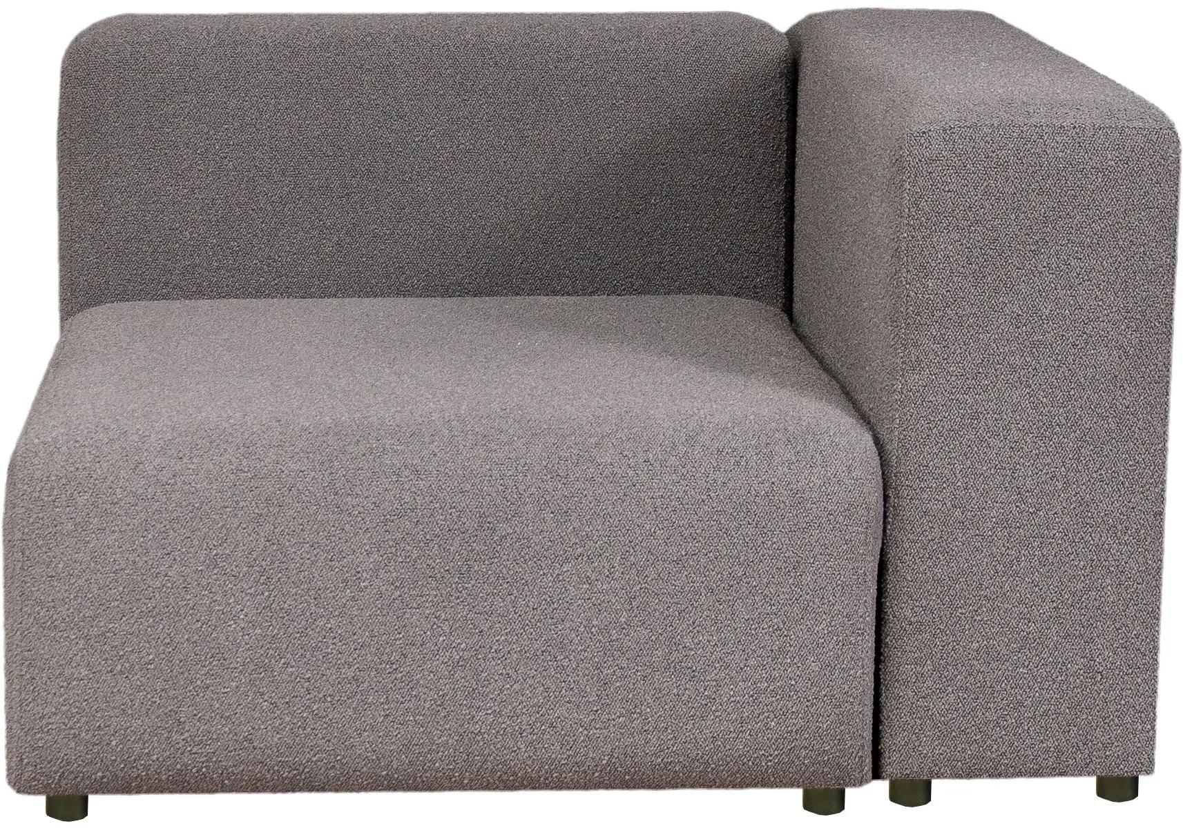 Sofa-Modul Suldal Eckelement rechts Webstoff Grau [en.casa]
