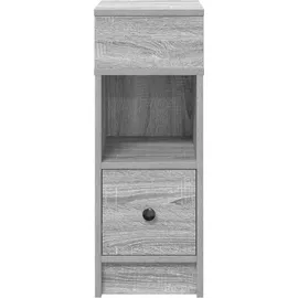 vidaXL Nachttisch mit Schublade Grau Sonoma 25x31x66 cm