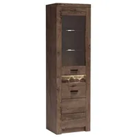 99rooms Anapolis Vitrine II Esche Dunkel mit LED-Beleuchtung