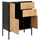 Actona Kommode 80 x 103 x 40 cm Schwarz / Wildeiche