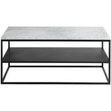 Gradel Couchtisch Schwarz Weiß Metall rechteckig 60x41,5x100 cm