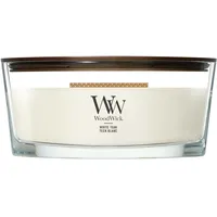 Woodwick White Teak Duftkerze 454 g weiß