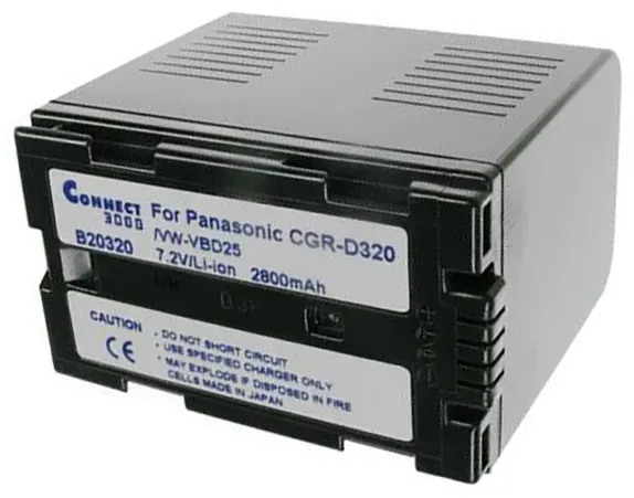 Akku wie Panasonic CGR-D320, für PANASONIC NV EX1, anthrazit