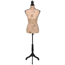 vidaXL Schneiderpuppe Büste Torso Angezogen Mannequin Jute