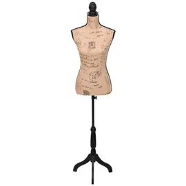 vidaXL Schneiderpuppe Büste Torso Angezogen Mannequin Jute