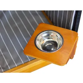 Mr. Deko bene living Hundestrandkorb - gestreift/anthrazit - PE schwarz - inkl. Schutzhülle