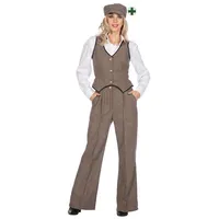Karneval-Klamotten Kostüm 20er Jahre Damen Peaky Blinders Gangsterbraut, 30er Jahre Outfit Plus Size Babylon Berlin große Größen Great Gatsby beige|braun|schwarz 52