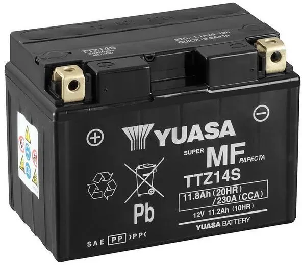 YUASA YUASA ONDERHOUDSVRIJE YUASA Batterij met Acid Pack - TTZ14S Onderhoudsvrije accu