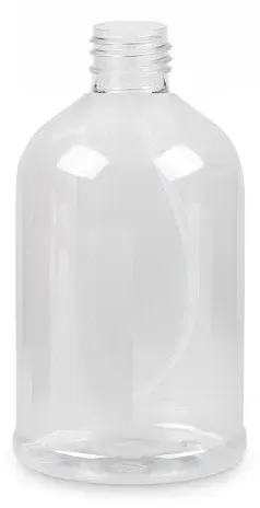 Sprühflasche ohne Sprühkopf Kunststoff transparent 500 ml Polyethylen, ohne Niveaulinie, Gewinde 28/410