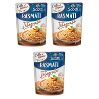 3 Riso Scotti Basmati Integrale Gedämpfter Fertigreis Vollkorn-Basmati Reis 230g